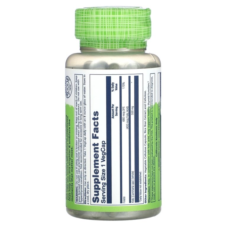 Solaray, True Herbs, водоросли, 100 растительных капсул