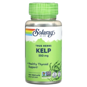 Solaray, True Herbs, водоросли, 100 растительных капсул