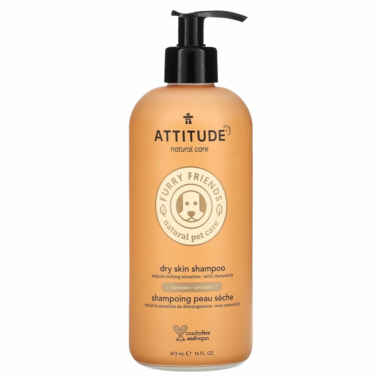 ATTITUDE, Furry Friends Natural Pet Care, шампунь для сухой кожи, лаванда, 473 мл (16 жидк. унц.)