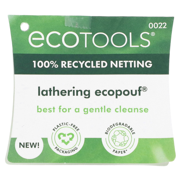 EcoTools, пенящаяся губка для ванны EcoPouf, белая, 1 губка (Товар снят с продажи) 