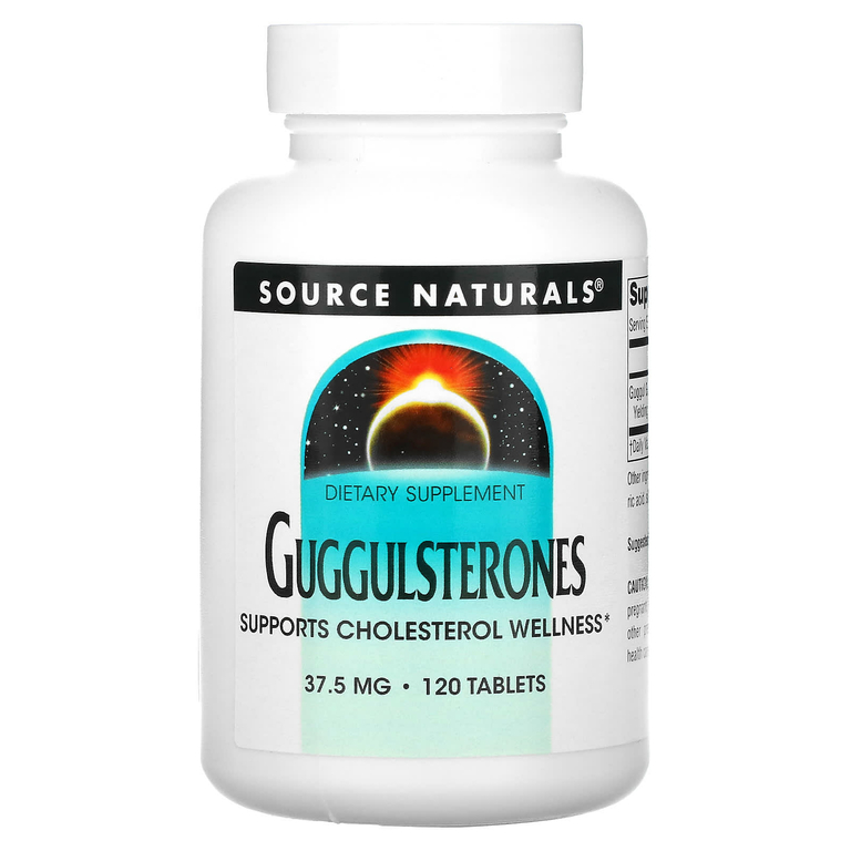 Source Naturals, гуггулстероны, 37,5 мг, 120 таблеток
