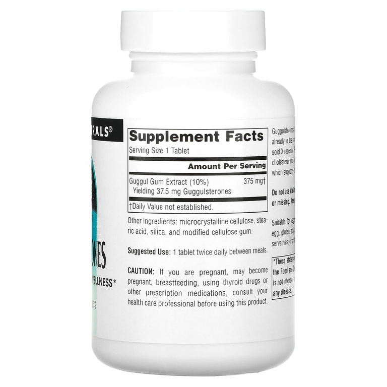 Source Naturals, гуггулстероны, 37,5 мг, 120 таблеток