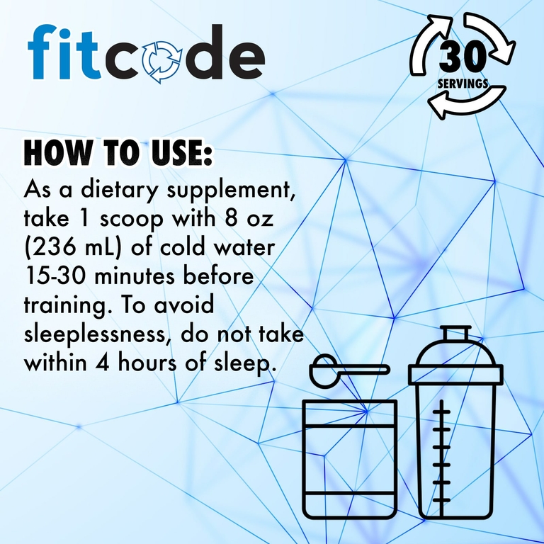 fitcode, LeanPre, предтренировочная добавка, измельченная малина, 240 г (8,46 унции)