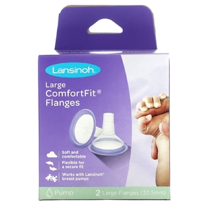 Lansinoh, Фланцы ComfortFit, большие, 2 больших фланца (30,5 мм) каждый (Товар снят с продажи) 