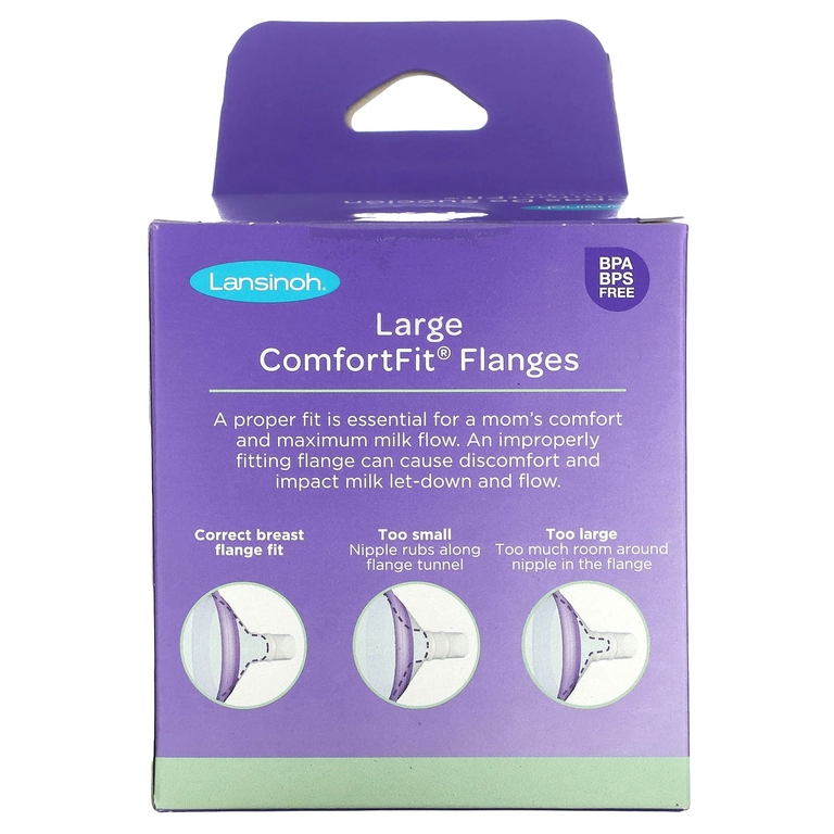 Lansinoh, Фланцы ComfortFit, большие, 2 больших фланца (30,5 мм) каждый (Товар снят с продажи) 
