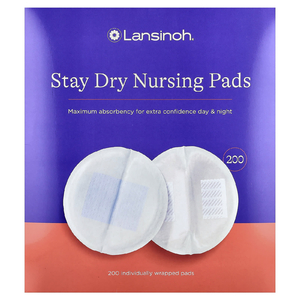 Lansinoh, кормящие прокладки Stay Dry, 200 прокладок в индивидуальной упаковке