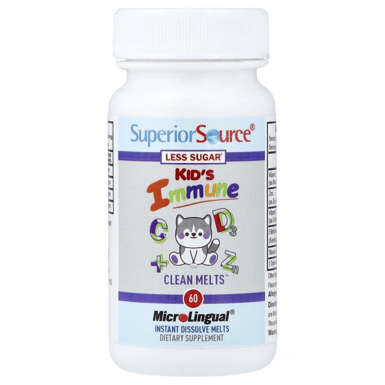 Superior Source, Kid's Immune, Clean Melts™, 60 быстрорастворимых снеков MicroLingual® (Товар снят с продажи) 