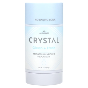 CRYSTAL, Обогащенный магнием дезодорант, Clean + Fresh, 70 г (2,5 унции) (Товар снят с продажи) 