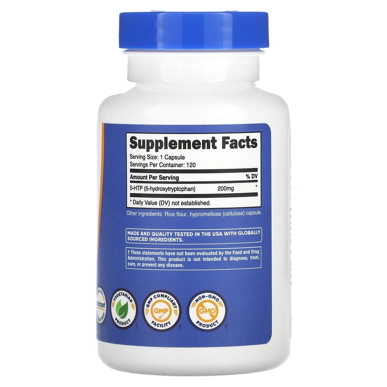 Nutricost, 5-HTP, 200 мг, 120 капсул (Товар снят с продажи) 