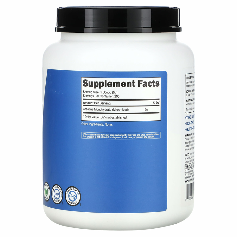 Nutricost, Performance, моногидрат креатина, с нейтральным вкусом, 1 кг (2,2 фунта) (Товар снят с продажи) 