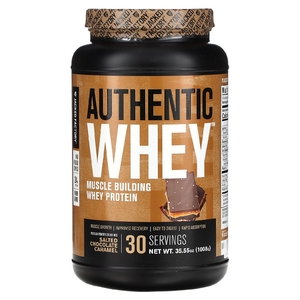 Jacked Factory, Authentic Whey, сывороточный протеин для наращивания мышечной массы, соленый шоколад и карамель, 1008 г (35,55 унции) (Товар снят с продажи) 