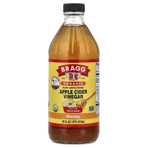 Bragg, органический яблочный уксус с медом, 473 мл (16 жидк. унций)