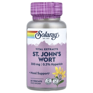 Solaray, Vital Extracts, зверобой, 60 вегетарианских капсул (Товар снят с продажи) 