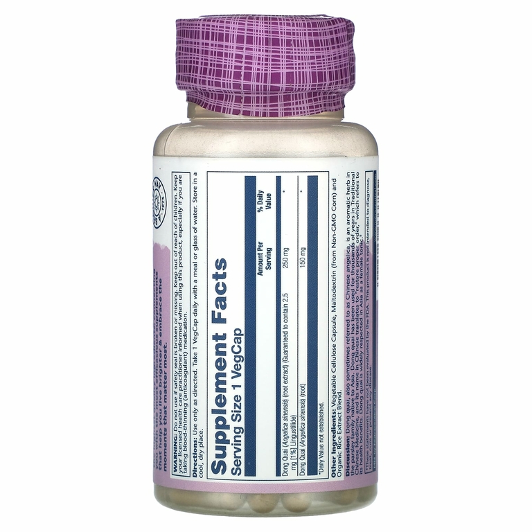 Solaray, Vital Extracts, Dong Quai, 60 растительных капсул