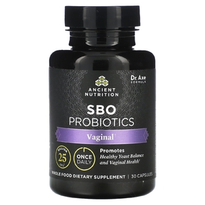 Ancient Nutrition, Пробиотики SBO, вагинальные, 25 млрд КОЕ, 30 капсул