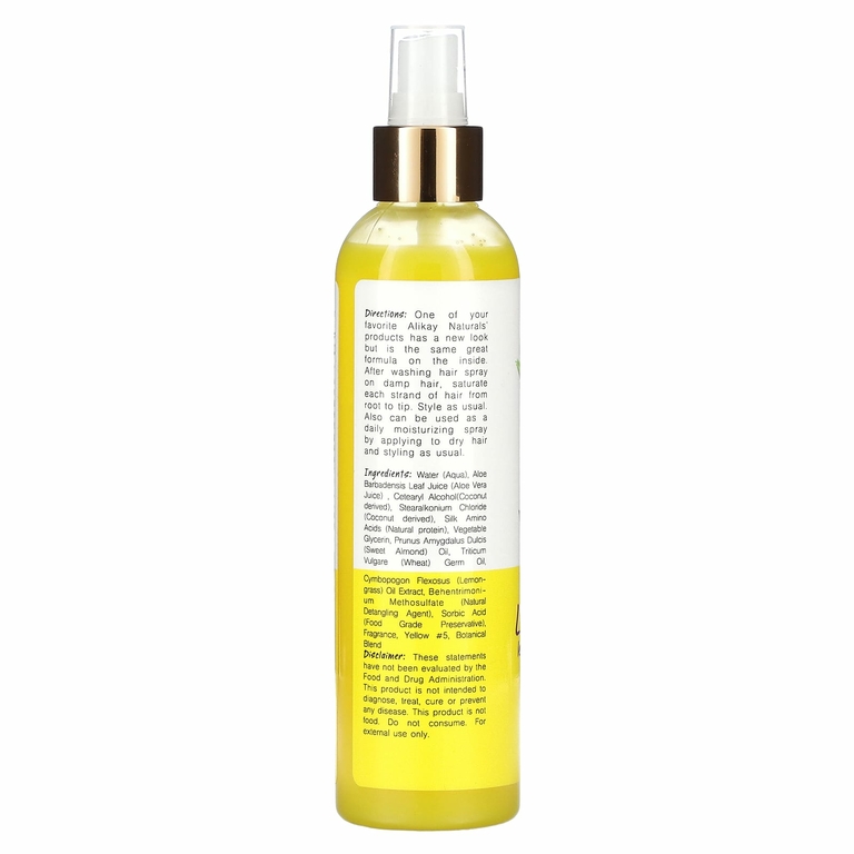 Alikay Naturals, Несмываемый кондиционер с лемонграссом, 237 мл (8 жидк. унц.) (Товар снят с продажи) 
