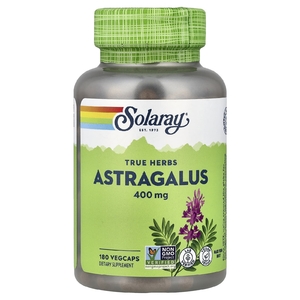 Solaray, True Herbs, астрагал, 400 мг, 180 вегетарианских капсул