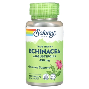 Solaray, True Herbs, эхинацея узколистная, 450 мг, 100 растительных капсул (Товар снят с продажи) 