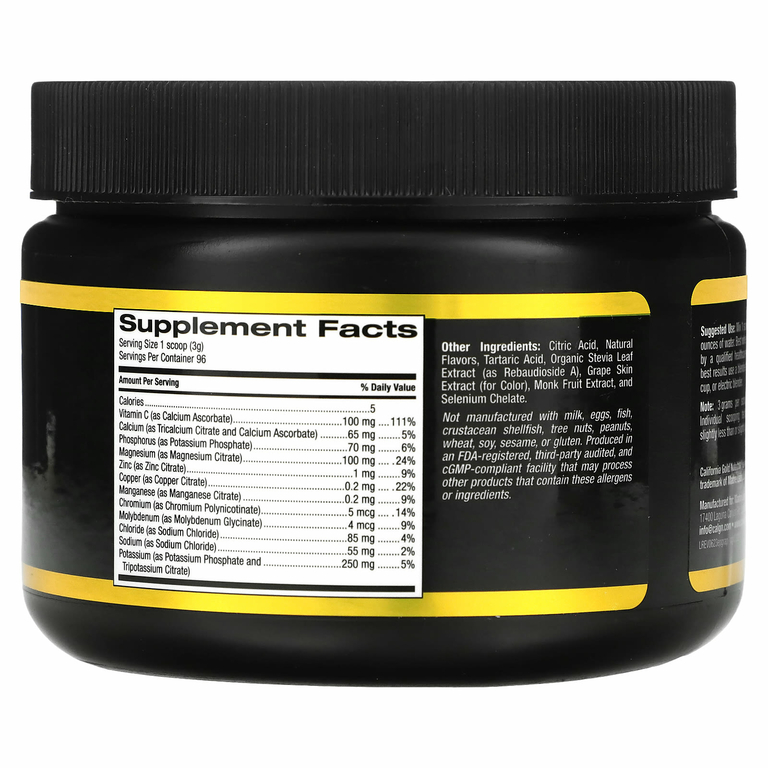 California Gold Nutrition, Sport, электролитный напиток в порошке, со вкусом натурального винограда, 288 г (10,15 унции)