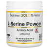California Gold Nutrition, L-серин в порошке, аминокислота AjiPure, с нейтральным вкусом, 454 г (1 фунт)