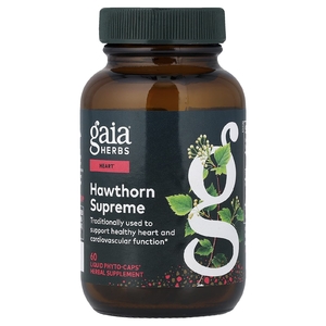 Gaia Herbs, Боярышник, 60 веганских капсул с жидким содержимым