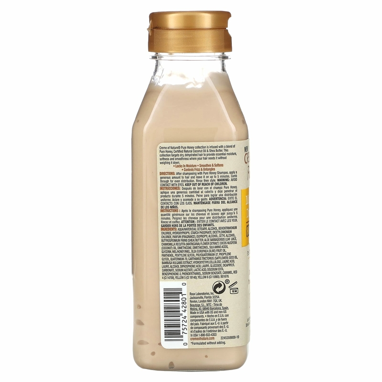 Creme Of Nature, Pure Honey, увлажняющий кондиционер для защиты от сухости, для сухих и обезвоженных волос, 355 мл (12 жидк. унц.)