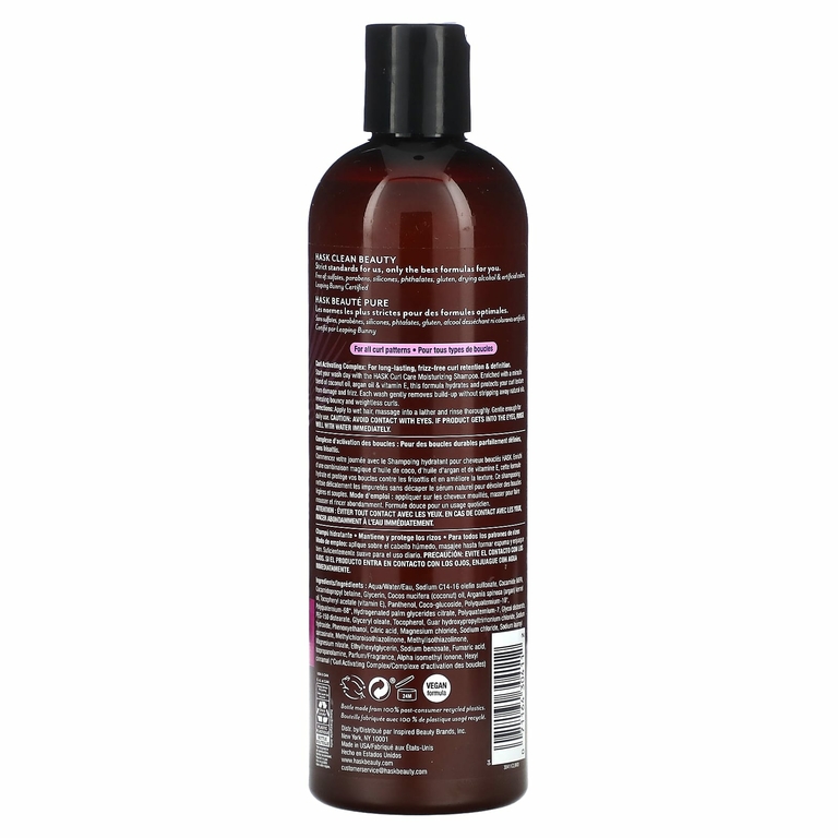 Hask Beauty, Curl Care, увлажняющий шампунь, 355 мл (12 жидк. унц.)