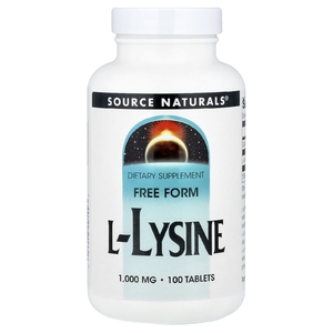 Source Naturals, L-лизин, 1000 мг, 100 таблеток