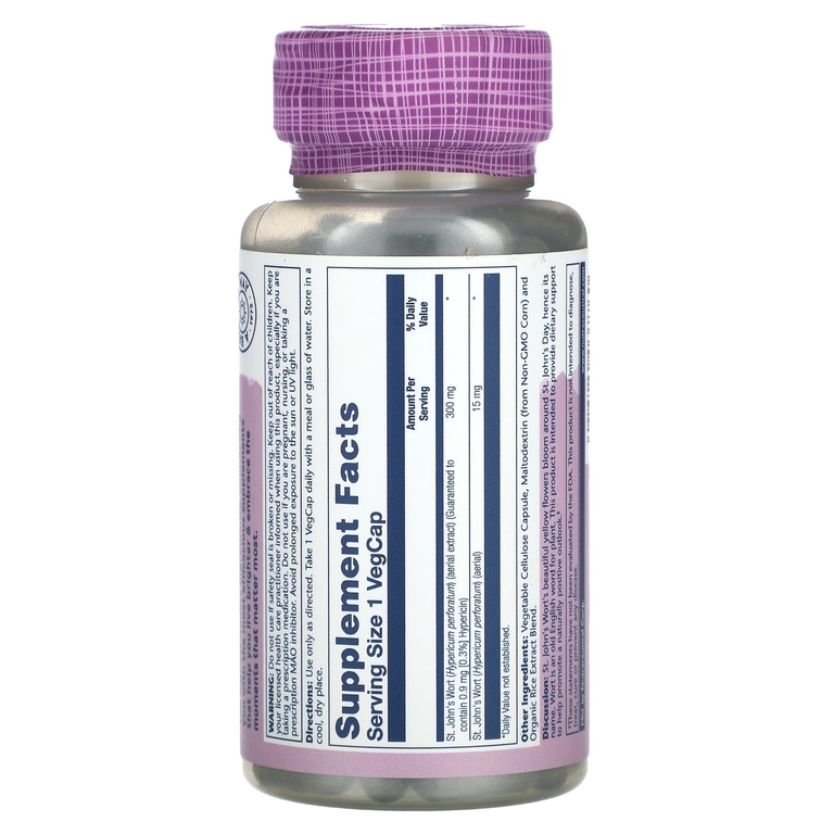 Solaray, Vital Extracts, зверобой, 120 капсул