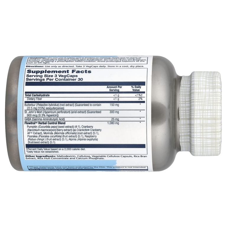 Solaray, Bladder Formula, Continence® Max с Flowtrol™, 90 растительных капсул