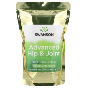 Swanson Vitamins, улучшенная добавка для бедер и суставов, для собак, куриная печень, 45 жевательных таблеток, 315 г (11,11 унции) (Товар снят с продажи) 