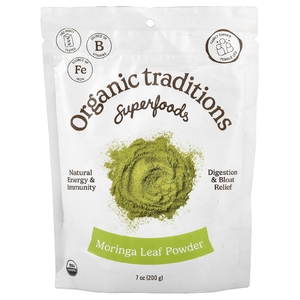 Organic Traditions, Superfoods, порошок из листьев моринги, 200 г (7 унций) (Товар снят с продажи) 