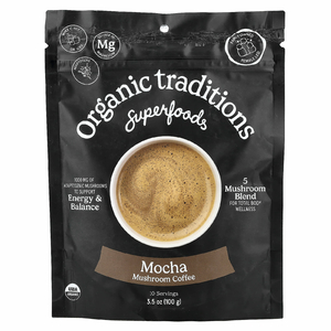 Organic Traditions, Superfoods, грибной кофе, мокко, 100 г (3,5 унции)