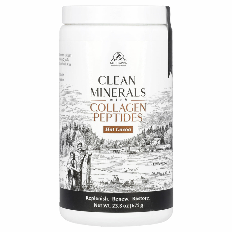 Mt. Capra, Clean Minerals с пептидами коллагена, горячее какао, 675 г (23,8 унции)