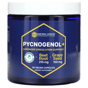 Natural Stacks, Pycnogenol +, 30 веганских капсул (Товар снят с продажи) 