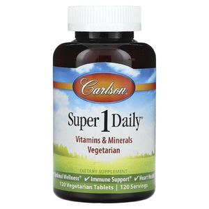 Carlson, Super 1 Daily, 120 вегетарианских таблеток (Товар снят с продажи) 