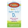 Carlson, Super Daily, витамин D3 для детей, 10 мкг (400 МЕ), 2,54 мл (0,086 жидк. унции)