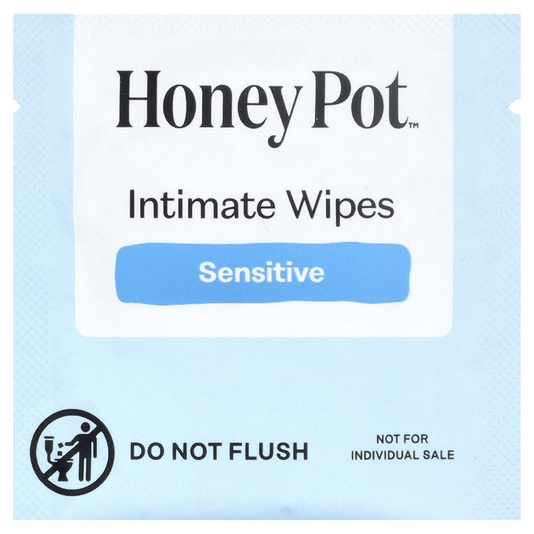 The Honey Pot Company, салфетки для интимной гигиены, для чувствительных зубов, 15 салфеток в индивидуальной упаковке