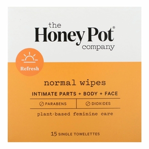 The Honey Pot Company, Обычные салфетки, 15 отдельных салфеток (Товар снят с продажи) 