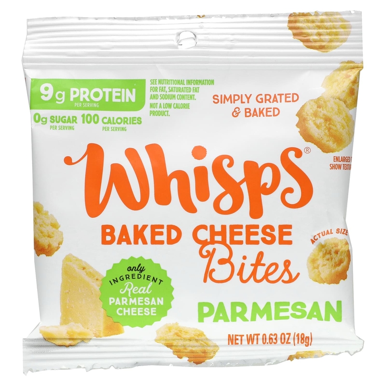 Whisps, Запеченные сырные кусочки, пармезан, 6 пакетиков, по 18 г (0,63 унции) (Товар снят с продажи) 