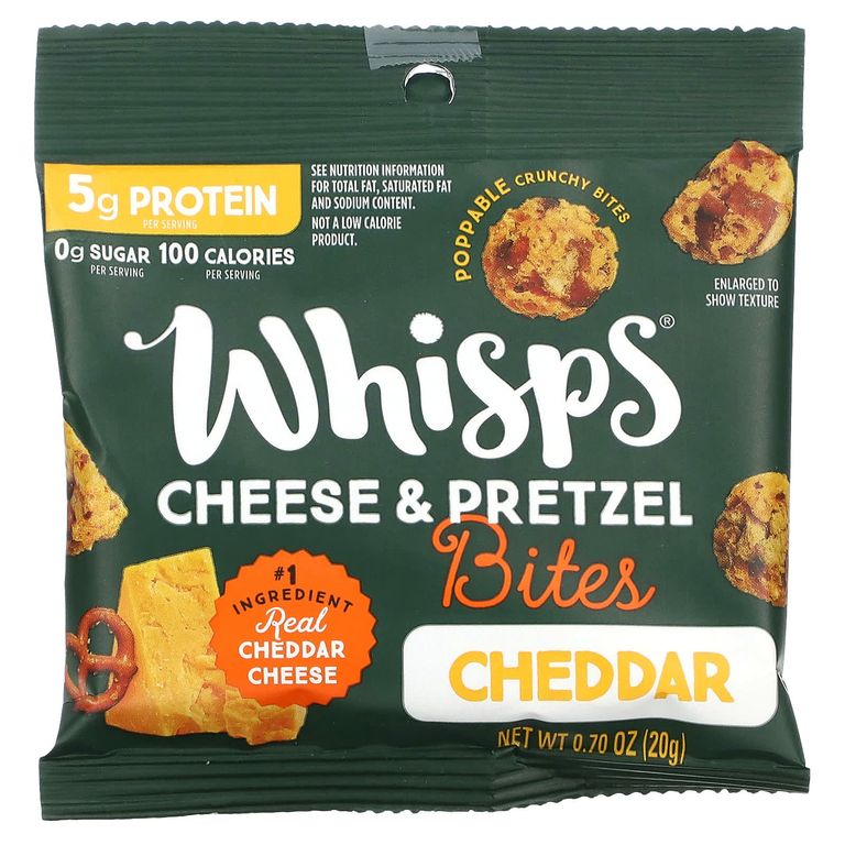 Whisps, Whisps Cheese & Pretezel Bites, чеддер, 6 пакетиков по 20 г (0,70 унции) (Товар снят с продажи) 
