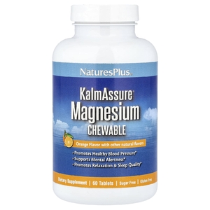 NaturesPlus, KalmAssure®, жевательные таблетки с магнием, со вкусом апельсина, 60 таблеток