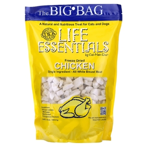 Cat-Man-Doo, Life Essentials, сублимированная курица, для кошек и собак, 453,6 г (16 унций)