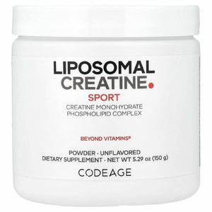 Codeage, Sport, липосомальный креатин в порошке, без добавок, 150 г (5,29 унции)