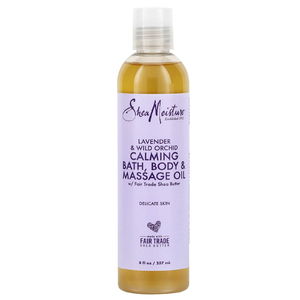 SheaMoisture, Успокаивающее масло для ванн, массажное масло для тела, для нежной кожи, лаванда и дикая орхидея, 237 мл (8 жидк. унц.)