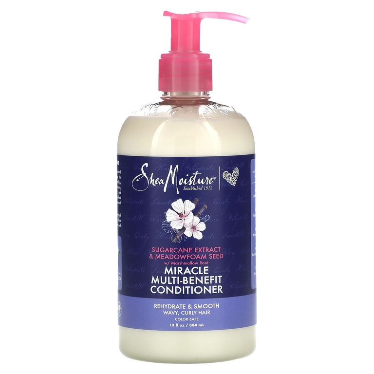 SheaMoisture, Miracle Multi-Benefit Conditioner, экстракт сахарного тростника и семена пенника лугового, 384 мл (13 жидк. унц.) (Товар снят с продажи) 