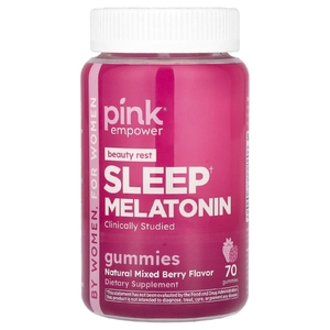 Pink, Beauty Rest, жевательные мармеладки с мелатонином для сна, натуральная ягодная смесь, 70 жевательных таблеток