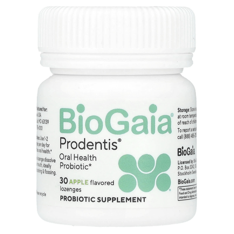 BioGaia, Prodentis, для десен и зубов, с яблочным вкусом, 30 пастилок с пробиотиками