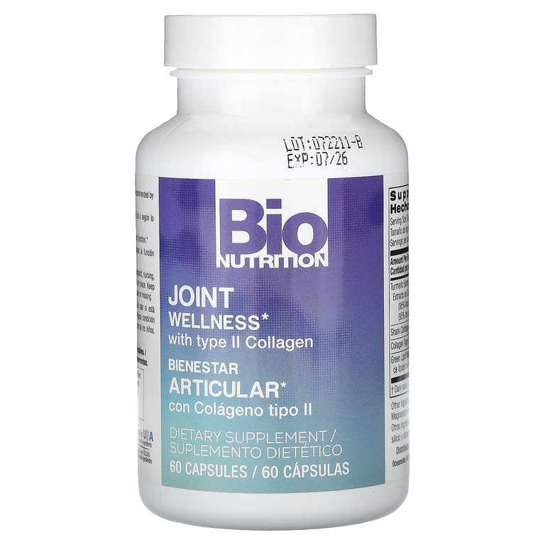 Bio Nutrition, здоровье суставов, с коллагеном типа 2, 60 капсул