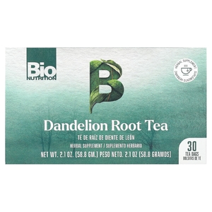 Bio Nutrition, чай из корня одуванчика, без кофеина, 30 чайных пакетиков, 58,8 г (2,1 унции)